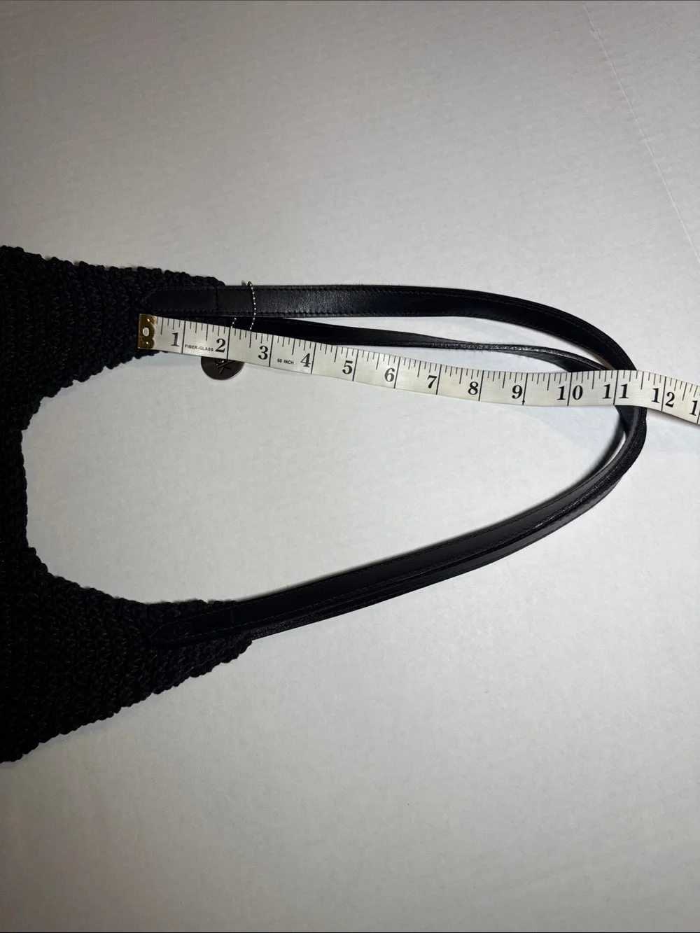 The Sak Black Crochet Shoulder Bag Double Shoulder Strap